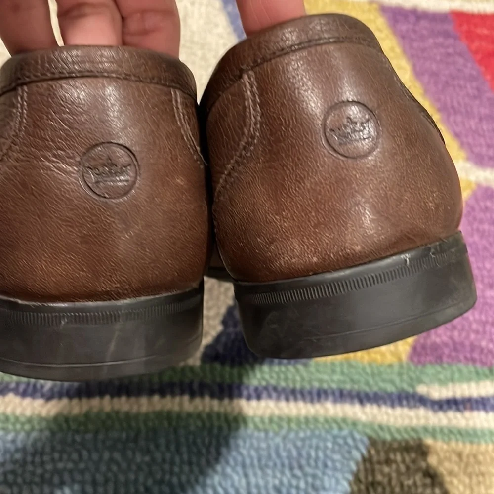 Peter Millar Mens 9.5M Horse Bit Brown Leather Loafers